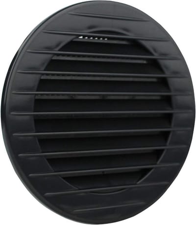 Rond Ventilatie Rooster Antraciet met Insectenhor Ø 90 mm
