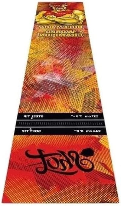 Dartmat Rubber - Vloerbeschermer Darts - Vloer Beschermen - Antislip Rubber Onderkant - 300x60cm - Veelkleurig