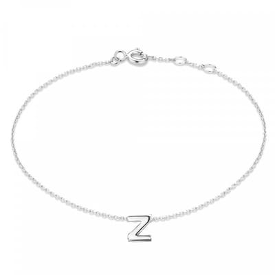 New Bling 9NB-909Z Zilveren letterarmband - Letter Z - lengte 16,5+1+1cm - gerhodineerd