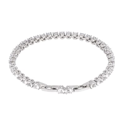 Di Lusso - Armband Le Mans - Hoogwaardig Messing - Zilverkleurig - Dames - 19 cm