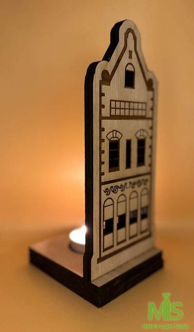 Houten Mini Huizen, theelichthouder,kerst huizen, DIY Huis Blank, DIY Huis Decoratie, kerst decoratie Hout Craft Supplies/ amsterdamse huizen/ suvenier/houten huisjes/ kerst huisjes/Amsterdamse grachtenpand