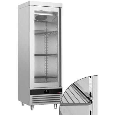GGM Gastro Kühlschrank Edelstahl PREMIUM - 600 Liter - mit 1 Glastür
