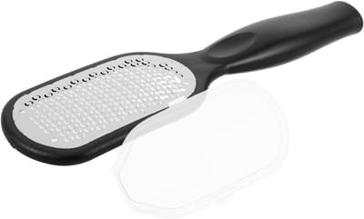 Voetvijl Roestvrijstaal - Voetenrasp Pedicure - Eelt Verwijderen - Ergonomisch Ontwerp - 20.5 cm - Zwart