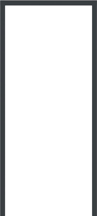 Livn Inbouwkader voor horren 108x239cm Antraciet - Hoogte en breedte onbeperkt inkortbaar