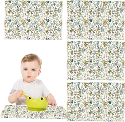 Baby Placemat - Peuter Tafelmat - Netjes Eten - Educatief Ontwerp - 4 Stuks - Meerkleurig
