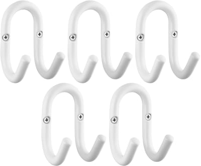 SOTECH 5 stuks jashaken FARA 88 x 51 mm staal witte jashaak wandhaak jashaak hanger