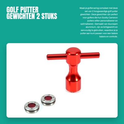 Dailygoods- Puttergewichten Set van 2 - Inclusief Sleutel - Geschikt voor Scotty Cameron - Hoogwaardige Aluminium Legering - Duurzaam - Lichtgewicht - Golfgewicht