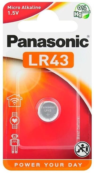 Panasonic LR 43 Alkaline knoopcel batterij