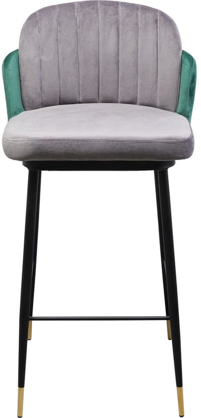 Barkruk Hojas grijs en groen Kare Design