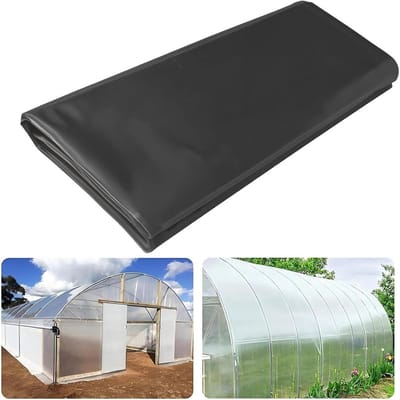 Stevige Zwarte Broeikasfolie 2M x 3M Polyethyleen Tuinfolie Isolatie