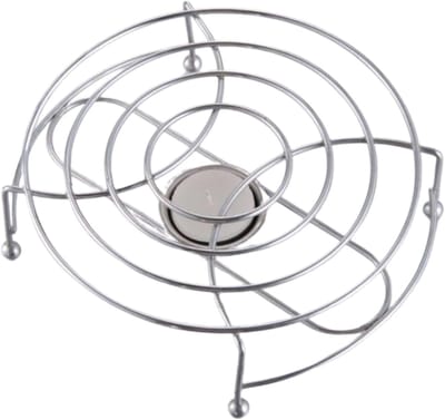 1x Novaliv theepotverwarmer roestvrij staal 17 cm diameter warmhoudplaat theelicht zilver hittebestendig en duurzaam theepotverwarmer koffieverwarmer theelichtverwarmer kopjesverwarmer theelichthouder