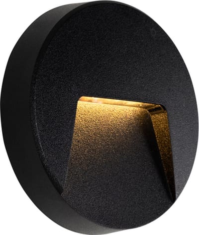 QAZQA gem - Moderne LED Wandlamp voor buiten - 1 lichts - D 3.2 cm - Zwart - Buitenverlichting