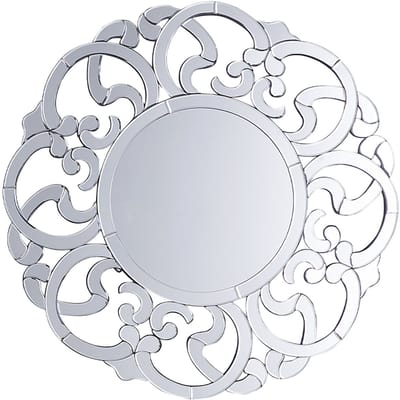 MORNAIX - Wandspiegel - Zilver - MDF