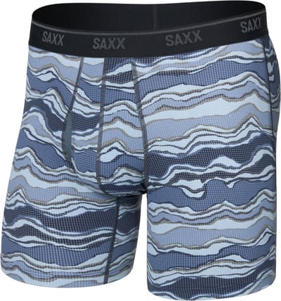 SAXX Heren Boxershort Quest Quick-Dry Mesh - Boxer met BallPark Pouch® - Onderbroek Sneldrogend & lichtgewicht - Lazy River - Multicolor - M