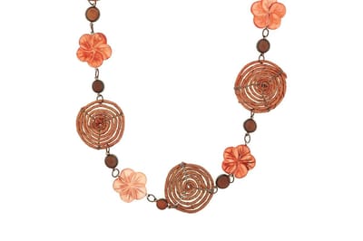 Behave - Handgemaakte Lange Ketting - Bruin - 120 cm