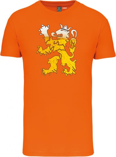 T-shirt Holland Leeuw Bier | Koningsdag kleding | Oranje Shirt | Oranje | maat XS