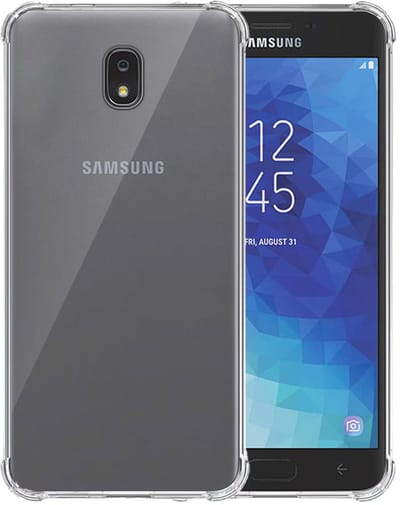Smartphonica Telefoonhoesje Geschikt voor Samsung Galaxy J7 2018 Transparant Schokbestendig - Shockproof TPU SIliconen Backcover Case met Stootrand Doorzichtig geschikt voor Samsung Galaxy J7 2018