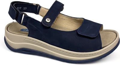 Wolky Adura Sandalen Plat - Blauw - Maat 37