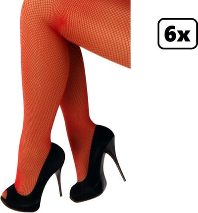 Merk PartyXplosion - 6x Netpanty rood - Festival themafeest dans feest party