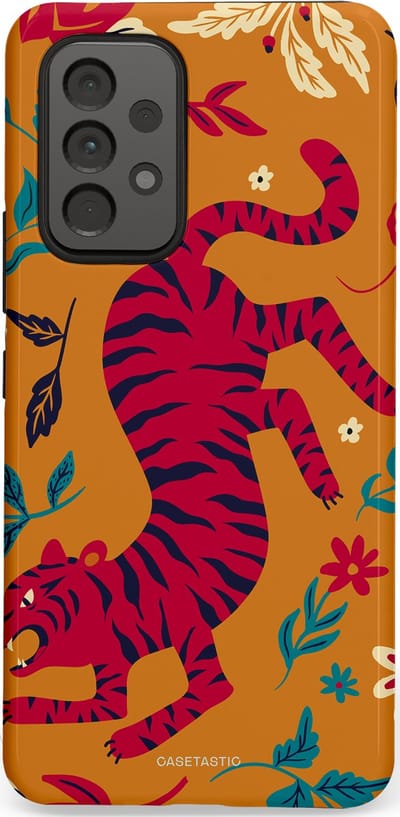 Casetastic Hoesje Geschikt voor Samsung A53 - Stijlvolle Beschermende Duo-layer Case - Zonnetijger