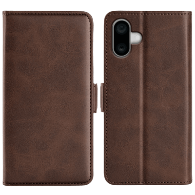 Comfycase Apple iPhone 16 Plus Bookcase Hoesje Bruin