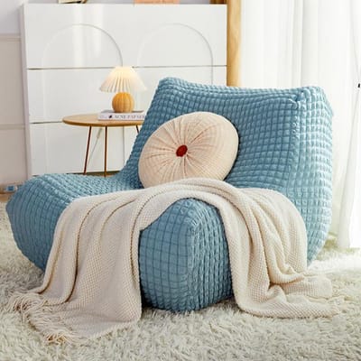 Nordische Tatami Enkele Bankhoes Fauteuil Stofhoes Seersucker Volledig Universele Ligstoel Stoelhoes voor Thuis 1pc 90-110cm