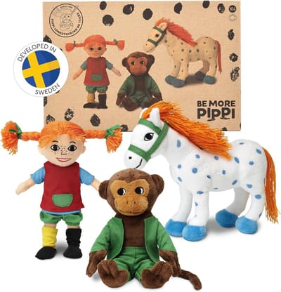Knuffeldierset - Pluche figuren - Spelen en verzamelen - Drie vrienden in één - Tot 22 cm - Multicolor
