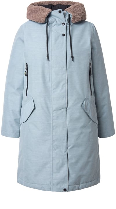 Laurasøn - Dames - Functionele jas capuchon met teddy rand rits - Retro marine - Maat 44+