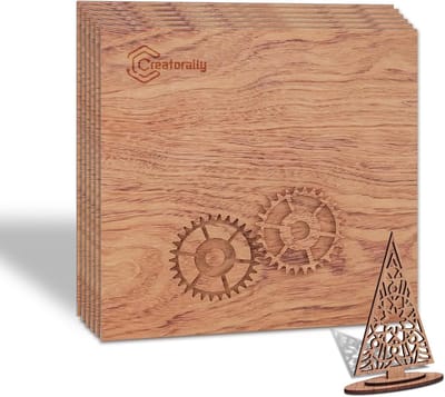 Houten Platen - Onafgewerkt Hout - Houtbewerking Projecten - 3mm Dik - 12x12 Inch - Natuurlijk