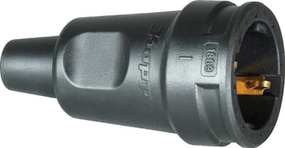 Kopp Zwart Rubber Contrast Stekker Zwaar Gebruik - 1809.1600.9 [10 stuks]