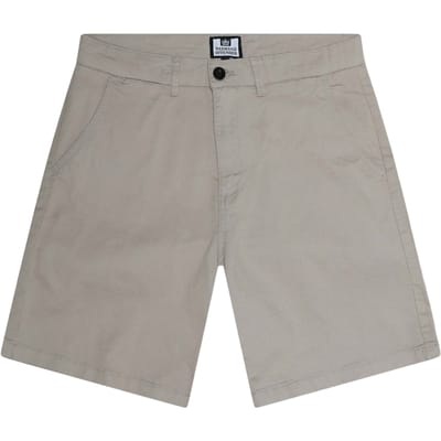 Weekend Offender Heren Dillenger Twill Chino Shorts (Stone)
