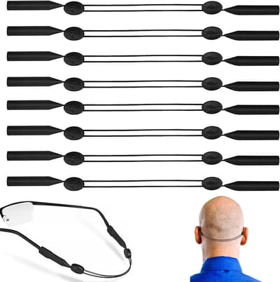 Brilkoord - 8 Stuks - 23-35 cm - Brillenkoord - Sportbril Houder - Zonnebril Koord - Bril Touwtje - Koord Bril - brilriem - Retainer Strap Band - Leesbril - Verstelbaar - Lichtgewicht - Voor sport- en zonnebrillen - Voor mannen vrouwen kinderen