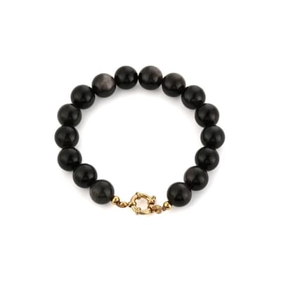 Bijoutheek Armband (Sieraad) Kralen Stenen Black