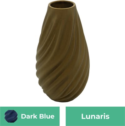 Lunaris moderne vaas – Decoratieve vaas - Donker blauw - 3d geprinte vaas – geschikt voor droogbloemen - 20CM