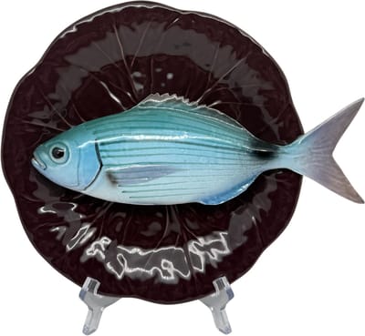 Occhiata op een aubergine bladvormig bord, 21cm