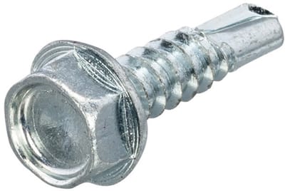 Zelfborende Plaatschroeven - Zeskant DIN7504K - 6,3 x 19mm SW 10 - Voldraad - Verzinkt (200 stuks)