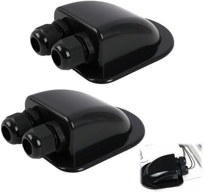 Dubbele kabelingangsbehuizing, IP68 waterdicht, van ABS, voor installatie van zonnekabels, weerbestendig, voor caravans, boten en fotovoltaïsche toepassingen
