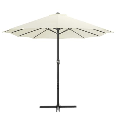 vidaXL - Parasol - met - aluminium - paal - 460x270 - cm - zandkleurig