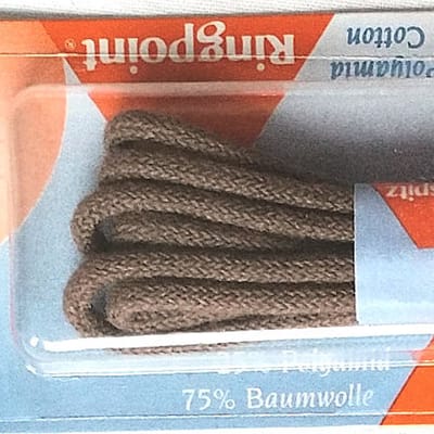 Ringpoint Veters - 150 cm - Donkerbruin - Dunne ronde schoenveters - 1 paar