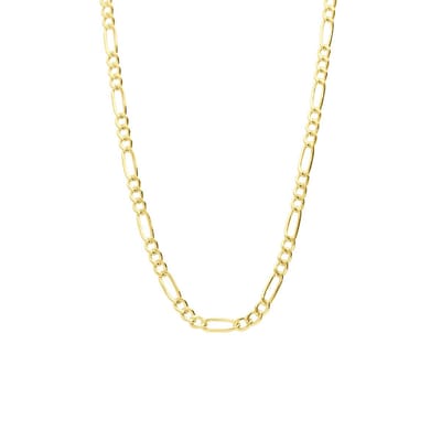 Lucardi - Heren 14 karaat geelgouden figaro herencollier - Ketting - 14 Karaat Goud - Geelgoud - 50 cm
