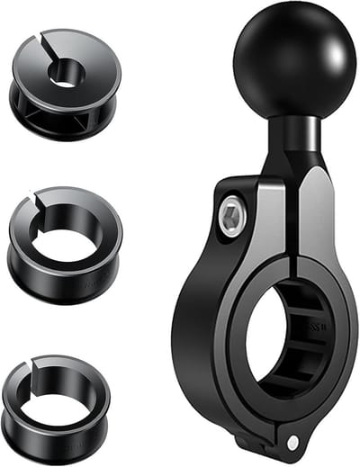 Aluminium 1 inch Ball Mount Adapter voor Handlebar en Achteruitkijkspiegel, Geschikt voor 22-32mm Diameter en RAM Telefoonhouders met 1 inch Ball Sockets