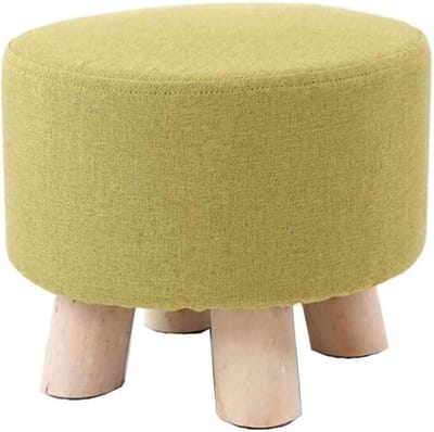 Pouf Voetenbank - Krukje Zonder Leuning - Ontspannen Zitten - Afneembare Hoes - 28 x 20 cm - Groen