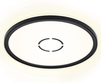 BRILONER FREE - Plafondlamp - plafonnière met backlight effect - LED - 18 W - 2.400 Lumen - 4.000 Kelvin - rond - wit-zwart - Ø 29,3cm