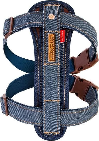 EzyDog Chest Plate Hondentuig - Harnas voor Honden - XL - Denim