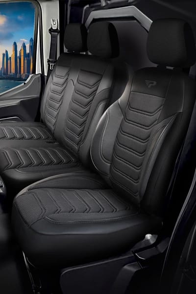 Stoelhoezen Citroen Jumper 2006 - heden – Florida Zwart/grijs – perfecte pasvorm – jacquard stof – slijtvast – eenvoudig te monteren – set voor Stoel/Bank