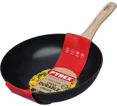 Wokpan - PYREX - Cook & Care - 28 cm - Anti-aanbaklaag - Geschikt voor inductie - PFAS-vrij