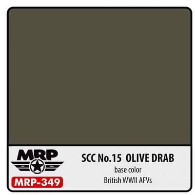 Mr. Paint MRP-349 - SCC No.15 Olive Drab – 30 ml verf voor Airbrush & Detailwerk