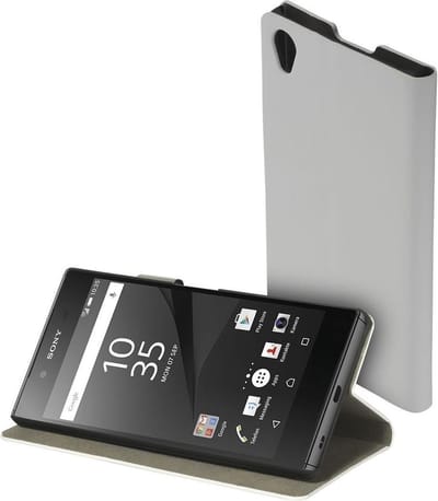 Wit slim booktype flipcover Sony Xperia Z5 Premium hoesje