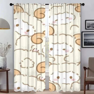 Elegante Kamergordijnen 2 Stuks Gesneden Cartoon Dier Halloween Decoratie Gordijnen voor Slaapkamer Woonkamer Gordijn Verdeling Shades W50xH70cmx2pcs-CL