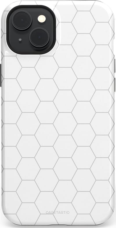 Casetastic Hoesje Geschikt voor Apple iPhone 15 Plus Magsafe - Stijlvolle Beschermende Duo-layer Case - Zilverraat